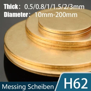 Messing Scheiben Ø 10-200 mm, 0,5-3 mm stark | Runde Platten (H62) - Picture 1 of 7
