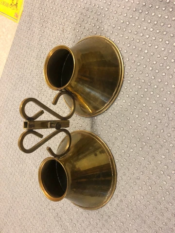 Italian Tole solid brass Lamp dual shade Part Column Salvage Cover