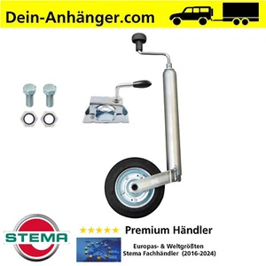 Stützrad & Klemmhalter, Ø 48 mm, 200 x 50 mm Vollgummirad Montagematerial - Bild 1 von 1