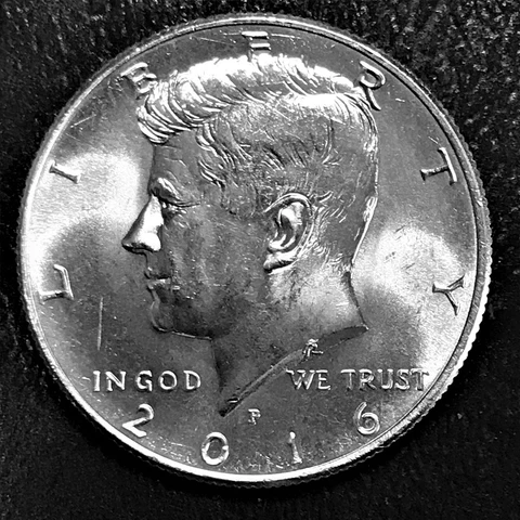 2016 P Kennedy Half Dollar Clad Brilliant Uncirc 1 Coin from Sealed Mint Bag BU Cover