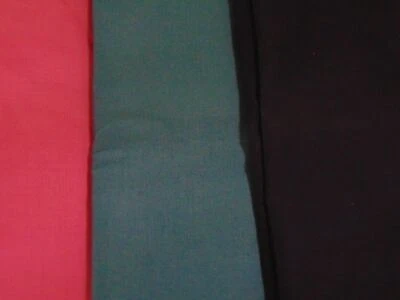 Muslin Cotton Fabric Lot Blue Pink Plum 2+ Yards New Unwashed - Image 1 of 4