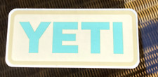 YETI Sticker Tan and Teal (approximately 4" x 1 3/4")