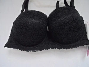 Q-T Intimates Women's 15186 Black Lace Size 34D New!!!! - Picture 1 of 2