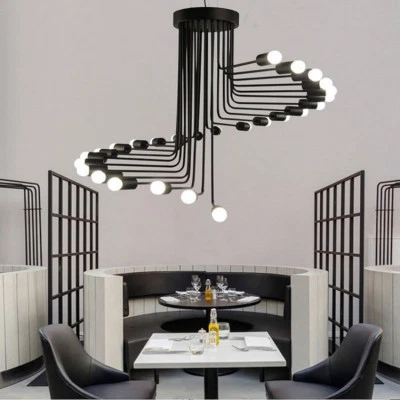 Stair Chandelier Lighting Bar Large Lamp Loft Ceiling Lights Retro Pendant Light - Image 1 of 4