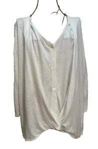 Pure Jill Cotton Cross-Front Top Women’s M Beachy Lagenlook Summer Vacation Boho - Picture 1 of 14