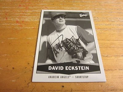 David Eckstein Autographed Signed 2004 Upper Deck Vintage Black and White #276 - Image 1 of 3