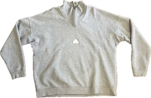 adidas Men's XL Gray 1/4 Zip Sweatshirt Pullover Sweater HN1945 22P001 EUC - Picture 1 of 16