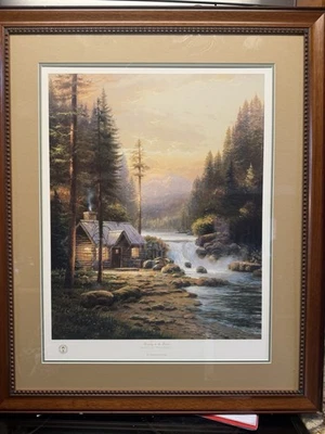 Thomas Kinkade -Evening in The Forest Gallery Proof Signed Numbered LE 22.5x26.5 - Image 1 of 4