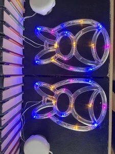 Custodia batteria luci finestra coniglietto pasquale 3 pezzi - nuova - - Foto 1 di 4