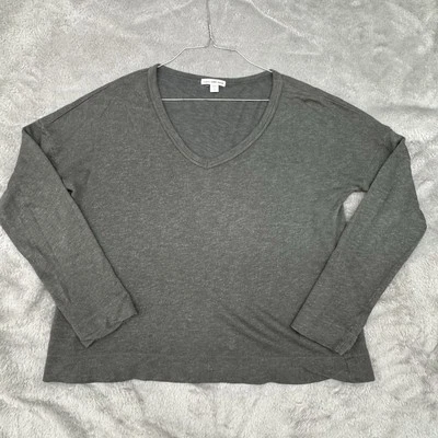 James Perse Shirt Womens 3 Gray Standard Minimalist Modal Blend Quiet Luxury USA - Image 1 of 4