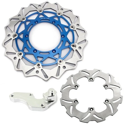 For Suzuki RM125 00-09 Oversize Brake Discs Rotors & Bracket Adapter RM250 00-12 - Image 1 of 4