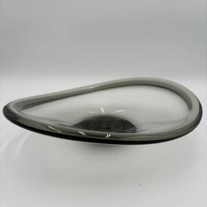 MCM Holmegaard Freiform Glasschale - Rauchgrau mit Signatur - Bild 1 von 5