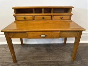 Antique Salesman Sample Miniature Maple Wood 4 Drawer Desk~Huntley Co PO-VG+ - Picture 1 of 20