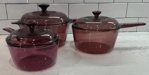 Vintage Visions Cranberry von Corning 10-teiliges Kochgeschirr-Set - NEUWERTIG - Bild 1 von 12