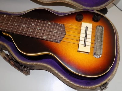 GIBSON F924-18 LAP STEEL SUNBURST WITH CASE 1930's? 1940's? NICE RARE MAKE OFFER - Image 1 of 4