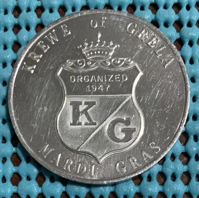 1969 Krewe of GRELA / Mel Ott  .999 FINE SILVER Mardi Gras Doubloon - Image 1 of 2