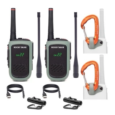 Rocky Talkie-5 Watt Radio Bundle: 2 Radios and 2 Quantum Loops-GMRS *Brand New* - Image 1 of 4