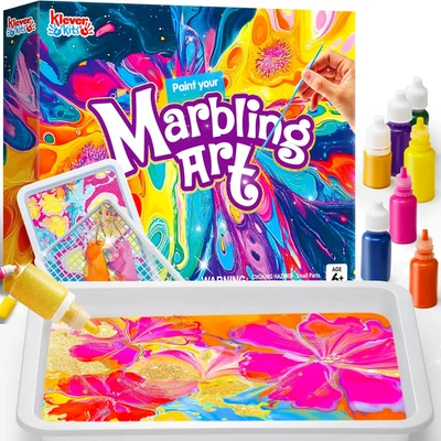 Klever Kits Wasser Marmorierfarbe Für Kinder,Magic Marbling Paint Art Für Mädche