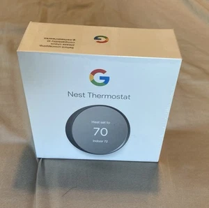 Google Nest Thermostat, Charcoal/Black (NEW, SEALED) - Picture 1 of 4