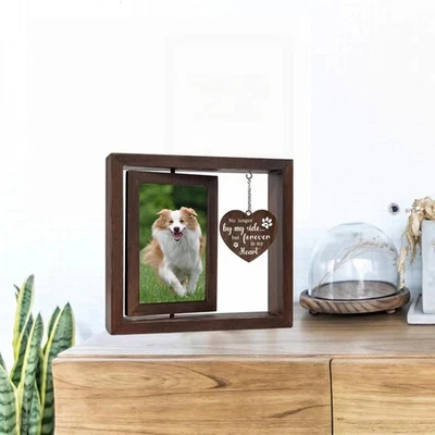 Dog Memorial Display Double-Sided Picture Frame Heartfelt Pet Memorial - Image 1 of 4