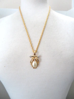 SARAH COVENTRY PEARL PENDANT NECKLACE 24" - Image 1 of 2