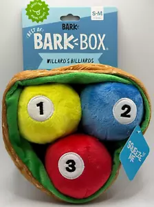 Bark Box Willards Billiards Pool Balls Dog Toy ~ S-M ~ FAST SHIPPING ~ NEW - Picture 1 of 2