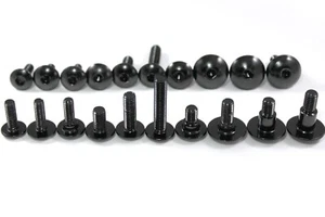 Black Aluminium Fairing Bolts Shoulder Shouldered bolts Select Size m5 m6 Suzuki - Imagen 1 de 14