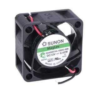 Ventilateur ultra silencieux Sunon Axial 40 x 40 x 20 mm 12,8 dBa 12 VDC 9,3 m3/h roulement VAPO - Photo 1/3