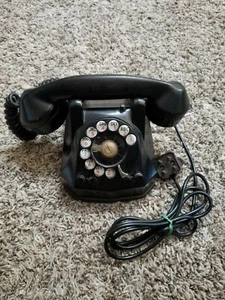 VINTAGE ART DECO AUTOMATIC ELECTRIC MONOPHONE ROTARY DIAL MODEL L 4111 E SL  - Picture 1 of 9