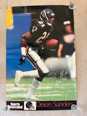 Vintage Sports Illustrated Deion Sanders Football New Atlanta Falcons Poster - Image 1 of 3