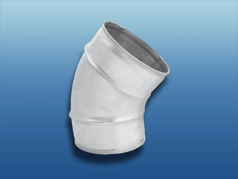 K-TECH-PRO Wickelfalz 45° Grad Bogen Wickelfalzrohr Lüftungsrohr