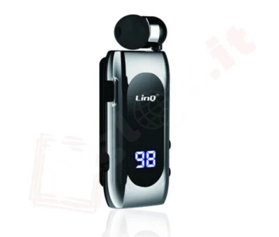 Auricolare Clip-on Bluetooth Cuffie Cuffia Stereo Musica Vivavoce con Microfono - Immagine 1 di 3