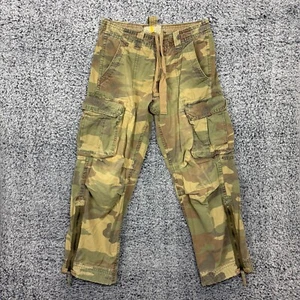 Vintage Hollister Pants Mens Medium 34x32 Camo Cargo Paratrooper Baggy Skater - Picture 1 of 15