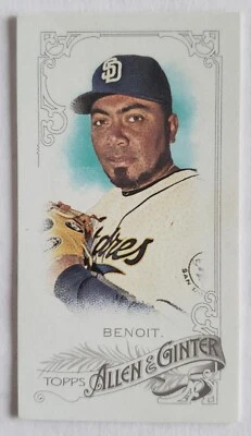 2015 TOPPS ALLEN GINTER JOAQUIN BENOIT #323 SP MINI CARD #/25 FLAG BACK PADRES - Image 1 of 2