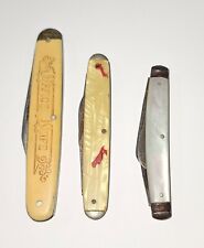 Vintage Sterling Silver Pocket Knife I XL George Wostenholm Blade & Others Lot