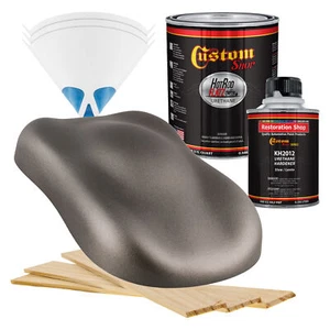 HOT ROD FLATZ Graphite Gray Metallic Quart Kit URETHANE Flat Auto Car Paint Kit - Picture 1 of 5