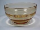 Vintage Amber Crystal Glass Fruit or Trifle Bowl