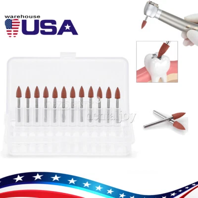 AZDENT Dental Brownie Polishers Friction Grip FG Burs Mini Points 1.6mm 12pcs /Box