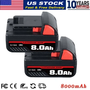2Pack For Milwaukee M18 Lithium XC 8.0AH Extended Capacity Battery 48-11-1860 US - Picture 1 of 10