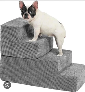 KASSELY multifunctional Dog Stairs, Detachable Pet Stairs 4-step Memory Foam - Picture 1 of 1