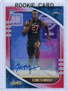 2020 Absolute Kenneth Murray Rookie Autograph #34/75 LA Chargers - Picture 1 of 2