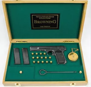 PISTOL GUN PRESENTATION CUSTOM DISPLAY CASE BOX for BROWNING m1903 FN LIEGE 9mm - Picture 1 of 12