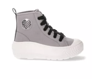 Justice Youth Mädchen High Top Plateau Sneaker Gr. 3 grau - Bild 1 von 5