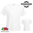 Mens Womens T-Shirt Plain 100% Casual Cotton Crew Neck Tee Top Fruit of the Loom