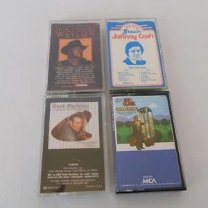 Lot of 4 Audio Cassettes Carl Perkins Johnny Cash Roy Clark Waylon Jennings - Picture 1 of 9