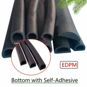 Car Universal Door Window Edge EDPM Sealing Strip Weather Strip D-Shape Pad - Picture 1 of 17