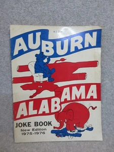 1975 AUBURN War Eagles vs ALABAMA Crimson Tide JOKE BOOK Nice Condition - Picture 1 of 4