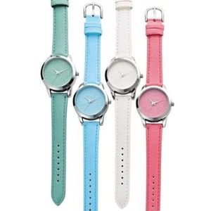 Crushed Rhinestone Face Watch & Leather Like Band - Blue (each sold separately) - Picture 1 of 1