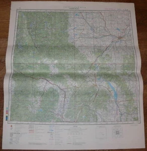 Authentic Soviet USSR Military Topographic Map Great Falls, Montana, USA #81 - Picture 1 of 1