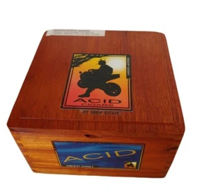 Caja de cigarros de madera Acid Deep Dish de Drew Estate, excelente estado - Imagen 1 de 8
